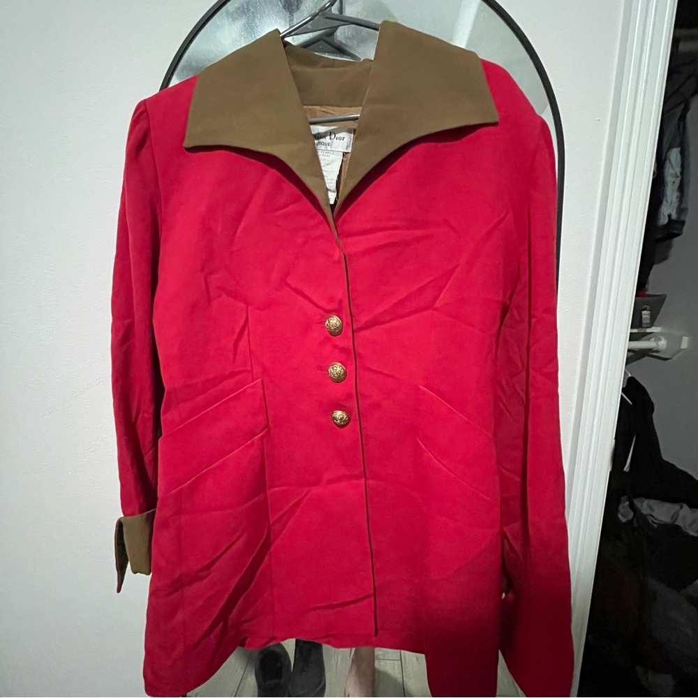 Dior Red and Brown Women's Blazer